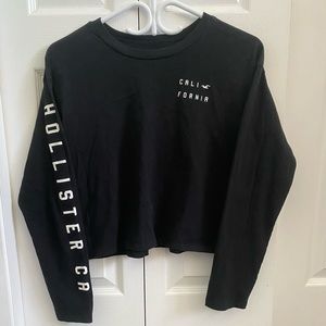 Hollister Long Sleeve California Black Top!